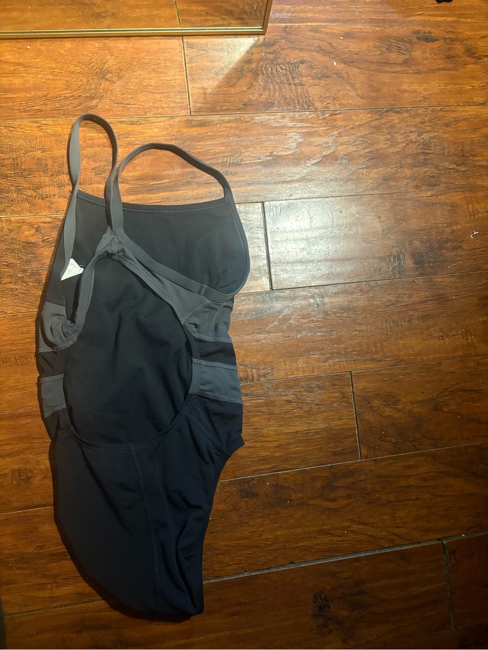Black & Gray One-Piece Swimsuit